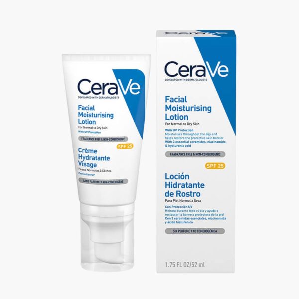 CeraVe Loción Hidratante Facial de Día SPF 30 – Hidratación y protección solar