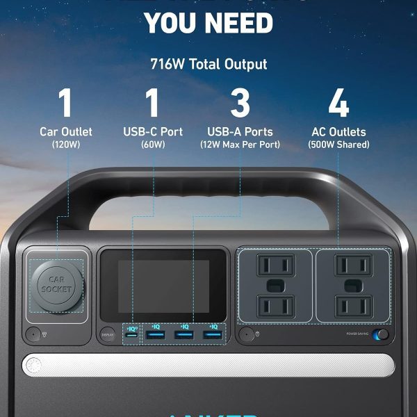 Anker 535 Estación de energía portátil, 512Wh, potencia 500W - Imagen 7