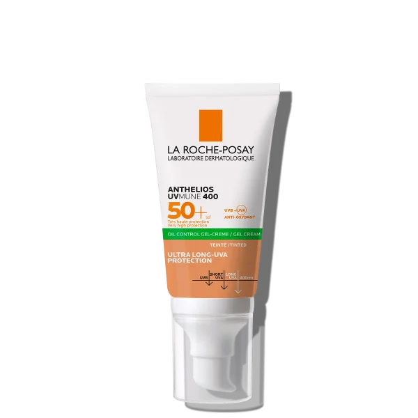 Protector solar con color para piel grasa la roche posay anthelios uvmune 400 oil control gel crema toque seco