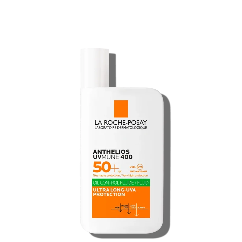 Anthelios UVMune 400 Oil Control Fluido de La Roche-Posay – protector solar para piel grasa