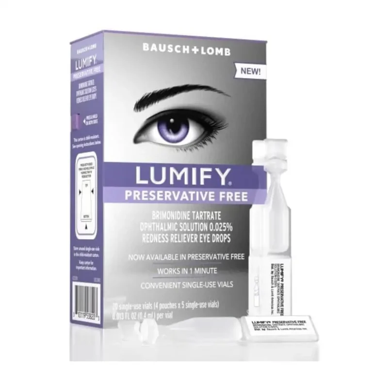 Lumify Preservative Free Empaque Principal Lumify gotas para ojos rojos versión Preservative Free Bausch Lomb